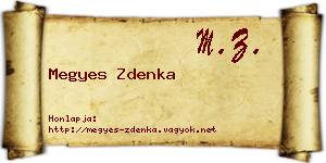 Megyes Zdenka névjegykártya